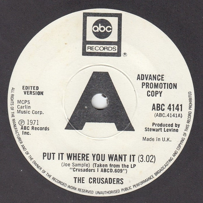 The Crusaders – Put It Where You Want It (LP, Vinyl Record Album)