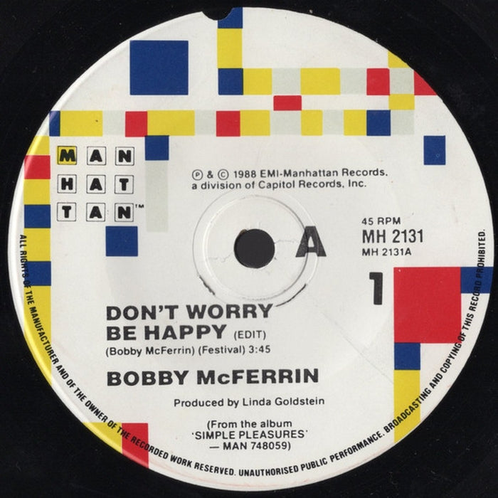 Bobby McFerrin – Don't Worry, Be Happy (LP, Vinyl Record Album)