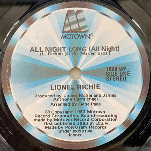 Lionel Richie – All Night Long (All Night) (LP, Vinyl Record Album)