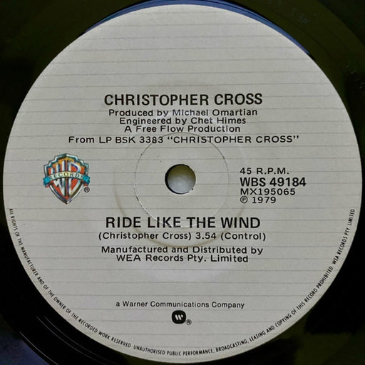 Christopher Cross – Ride Like The Wind (LP, Vinyl Record Album)