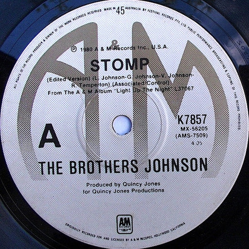 Brothers Johnson – Stomp (Edited Version) (LP, Vinyl Record Album)