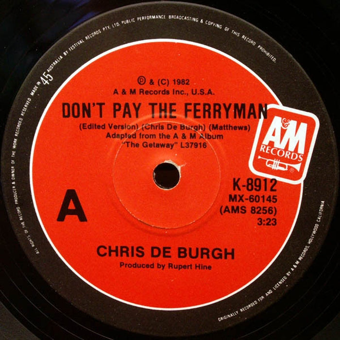 Chris de Burgh – Don't Pay The Ferryman (LP, Vinyl Record Album)