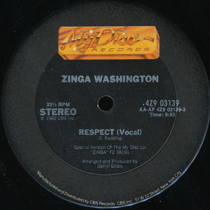 Zinga Washington – Respect (LP, Vinyl Record Album)