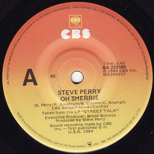 Steve Perry – Oh Sherrie (LP, Vinyl Record Album)