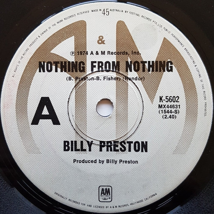 Billy Preston – Nothing From Nothing (LP, Vinyl Record Album)