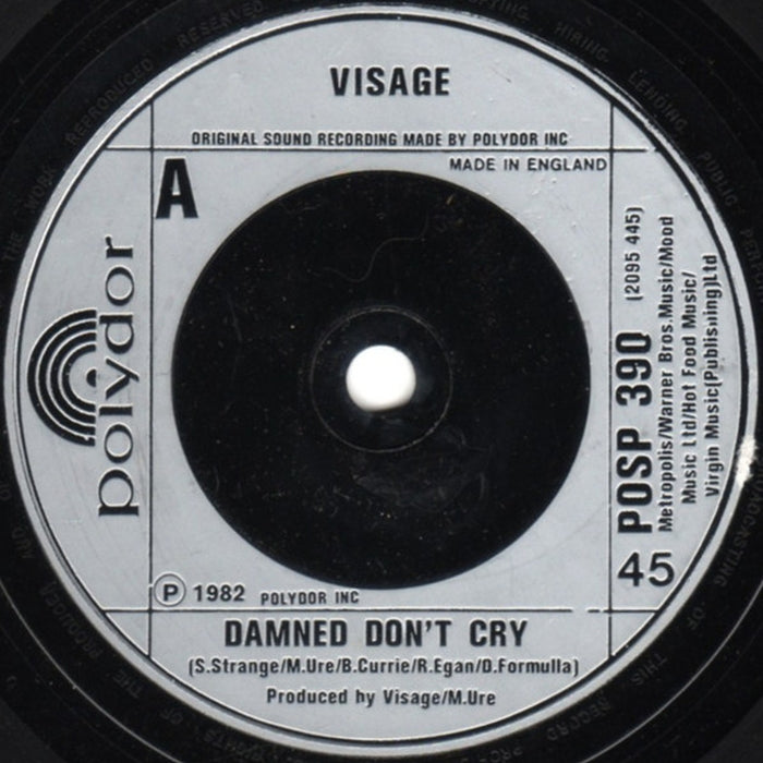 Visage – Damned Don't Cry (LP, Vinyl Record Album)