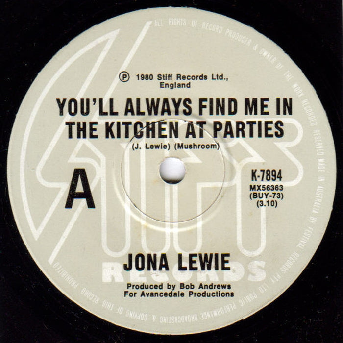 Jona Lewie – You'll Always Find Me In The Kitchen At Parties (LP, Vinyl Record Album)