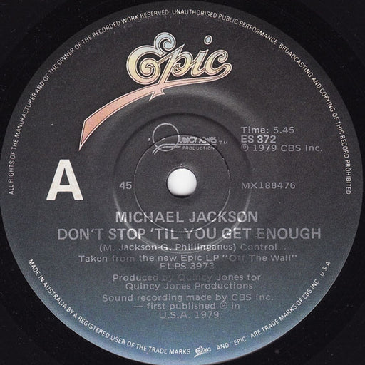 Michael Jackson – Don't Stop 'Til You Get Enough (LP, Vinyl Record Album)