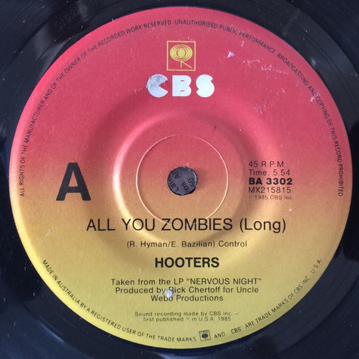 The Hooters – All You Zombies (Long) (LP, Vinyl Record Album)