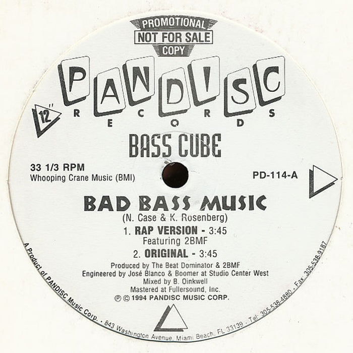 Bass Cube – Bad Bass Music (LP, Vinyl Record Album)