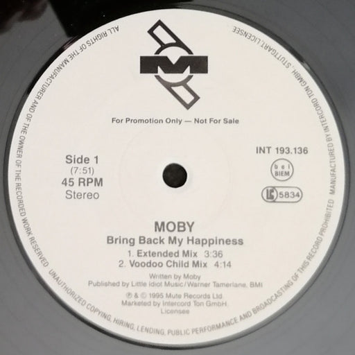 Moby – Bring Back My Happiness (LP, Vinyl Record Album)