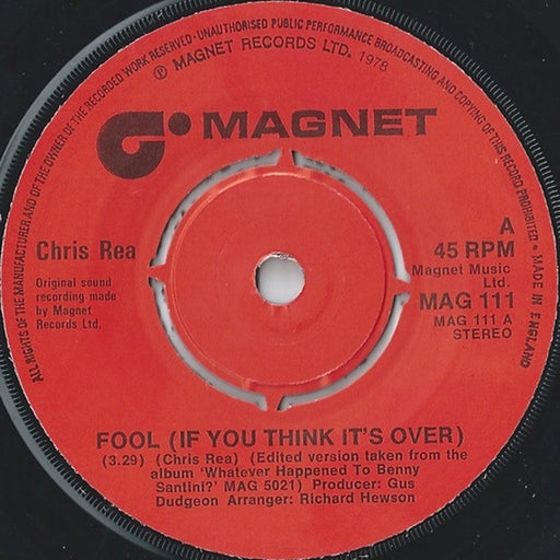 Chris Rea – Fool (If You Think It's Over) (LP, Vinyl Record Album)