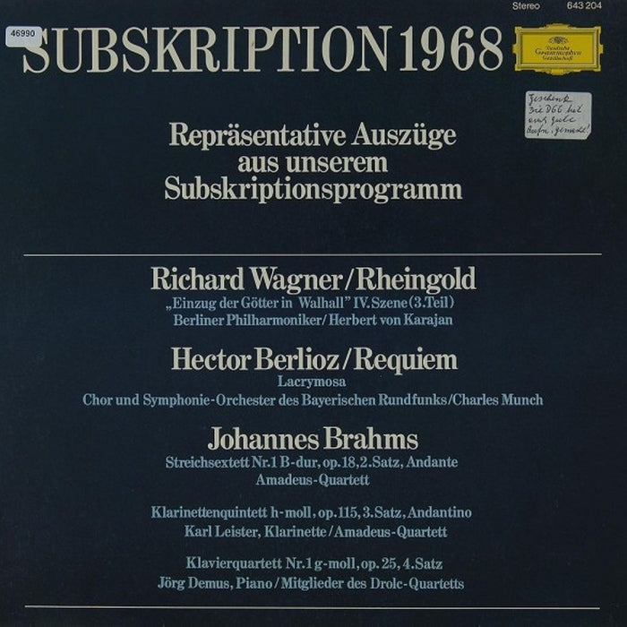 Various – Subskription 1968 (LP, Vinyl Record Album)