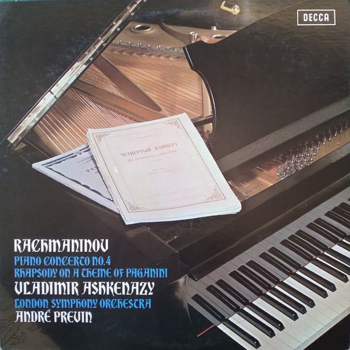 Sergei Vasilyevich Rachmaninoff, Vladimir Ashkenazy, London Symphony Orchestra, André Previn – Piano Concerto No. 4 • Rhapsody On A Theme Of Paganini (LP, Vinyl Record Album)