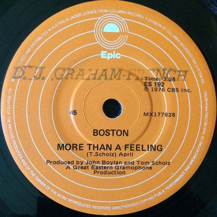 Boston – More Than A Feeling (LP, Vinyl Record Album)