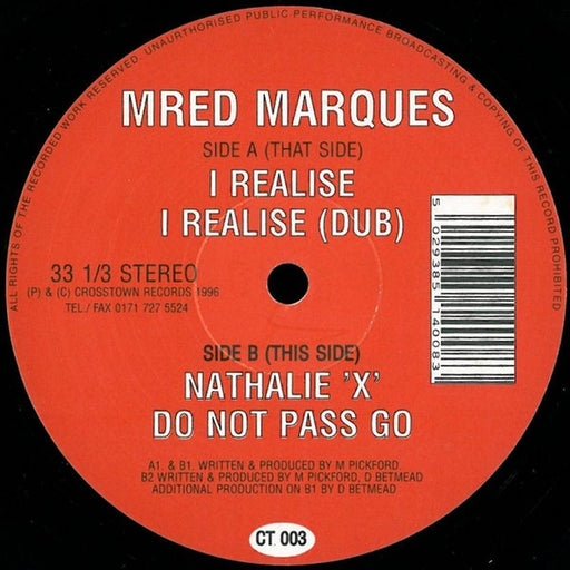 Mred Marques – I Realise (LP, Vinyl Record Album)