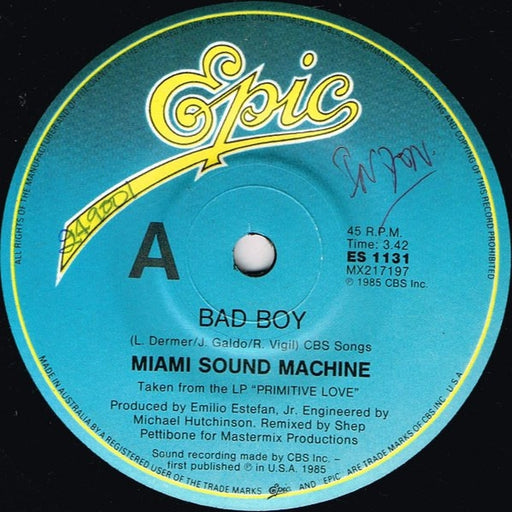 Miami Sound Machine – Bad Boy (LP, Vinyl Record Album)