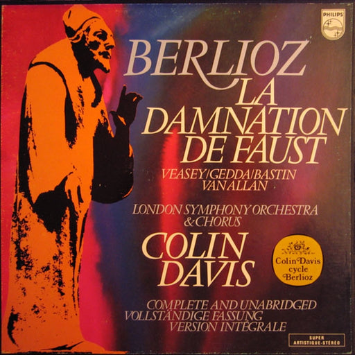 Hector Berlioz, Josephine Veasey, Nicolai Gedda, Jules Bastin, Richard Van Allan, The London Symphony Orchestra, London Symphony Chorus, Sir Colin Davis – La Damnation De Faust (LP, Vinyl Record Album)