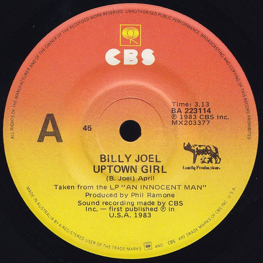 Billy Joel – Uptown Girl (LP, Vinyl Record Album)