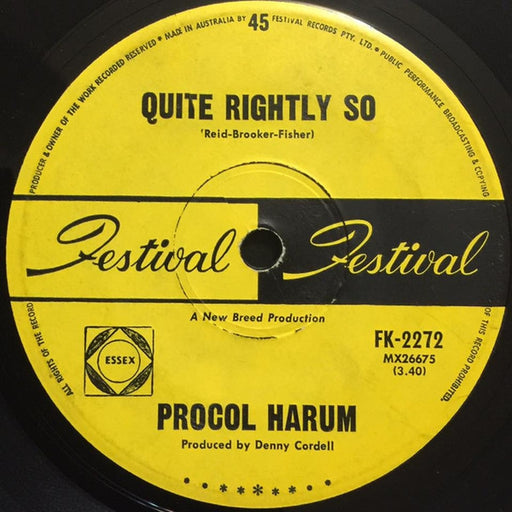 Procol Harum – Quite Rightly So (LP, Vinyl Record Album)