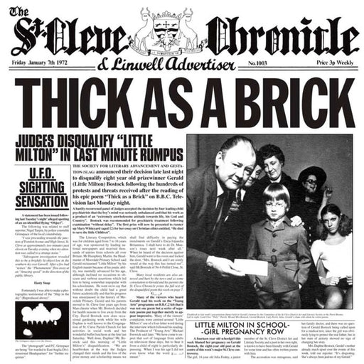 Jethro Tull – Thick As A Brick (LP, Vinyl Record Album)