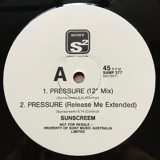 Sunscreem – Pressure (LP, Vinyl Record Album)