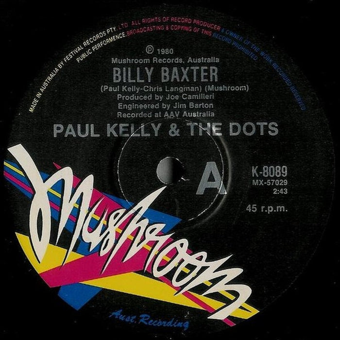 Paul Kelly And The Dots – Billy Baxter (LP, Vinyl Record Album)