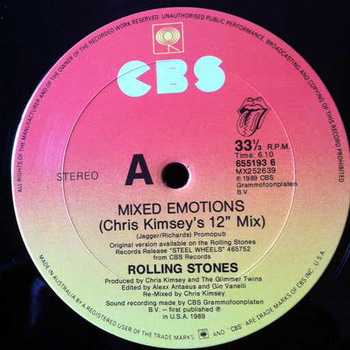 The Rolling Stones – Mixed Emotions (LP, Vinyl Record Album)