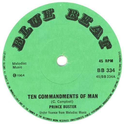 Prince Buster, Prince Buster's All Stars – Ten Commandments Of Man (LP, Vinyl Record Album)