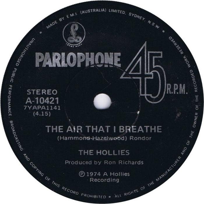 The Hollies – The Air That I Breathe (LP, Vinyl Record Album)