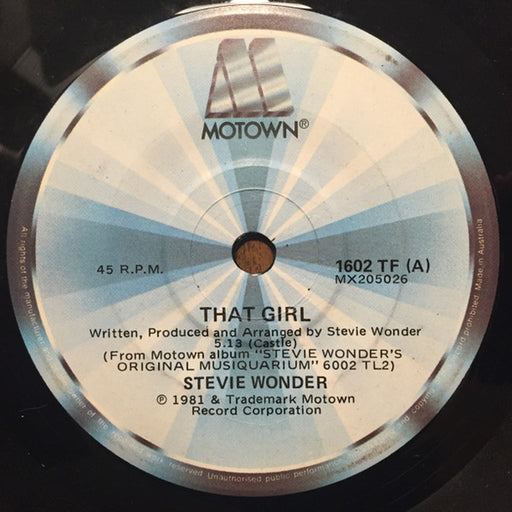 Stevie Wonder – That Girl / All I Do (LP, Vinyl Record Album)