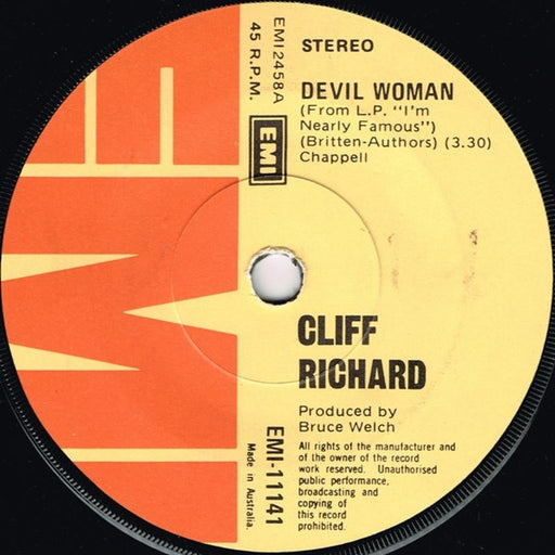 Cliff Richard – Devil Woman (LP, Vinyl Record Album)