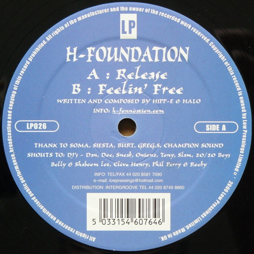 H-Foundation – Release / Feelin' Free (LP, Vinyl Record Album)