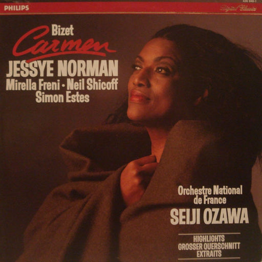 Georges Bizet, Jessye Norman, Mirella Freni, Neil Shicoff, Simon Estes, Orchestre National De France, Seiji Ozawa – Carmen (Highlights = Grosser Querschnitt = Extraits) (LP, Vinyl Record Album)