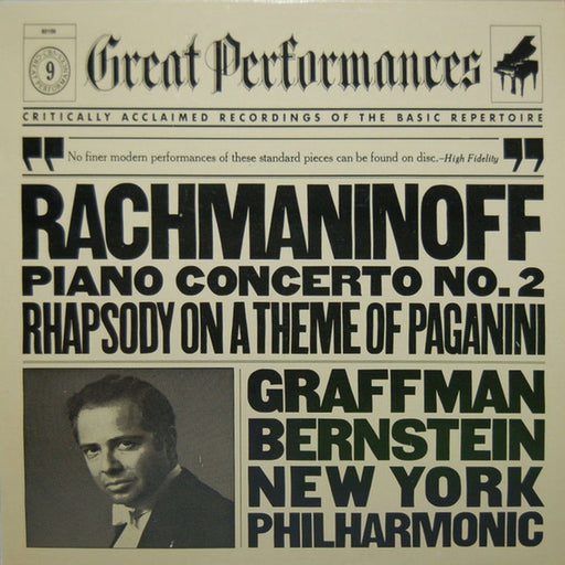 Sergei Vasilyevich Rachmaninoff, Gary Graffman, Leonard Bernstein, New York Philharmonic – Concerto No. 2 In C Minor For Piano And Orchestra, Op. 18 / Rhapsody On A Theme Of Paganini, Op. 43 (LP, Vinyl Record Album)