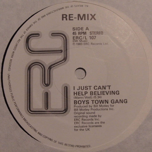 Boys Town Gang – I Just Can't Help Believing (Re-mix) (LP, Vinyl Record Album)