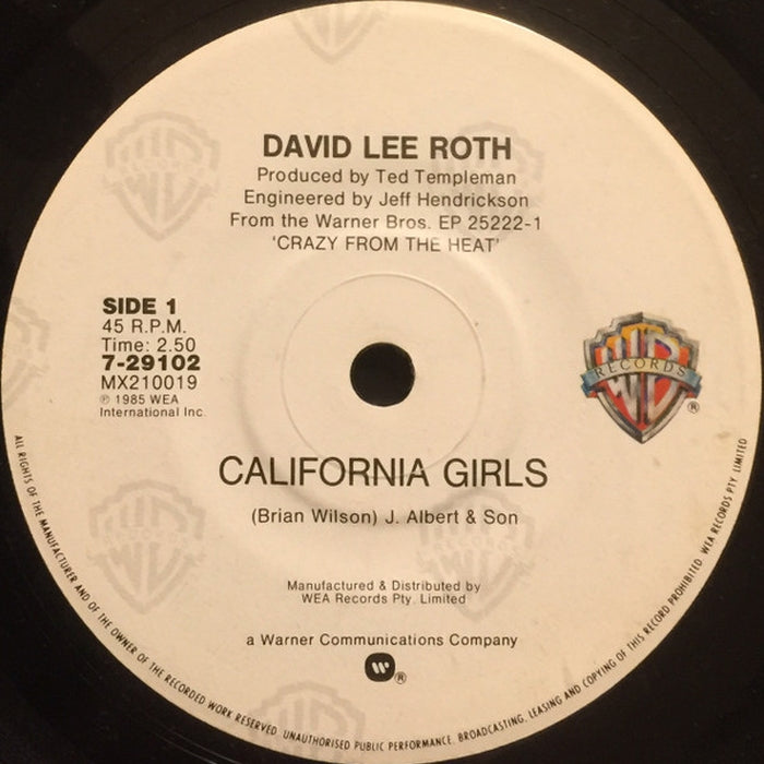 David Lee Roth – California Girls (LP, Vinyl Record Album)