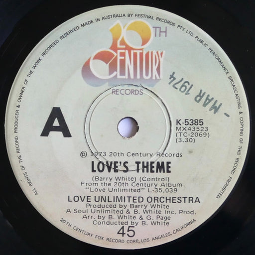 Love Unlimited Orchestra – Love's Theme / Sweet Moments (LP, Vinyl Record Album)