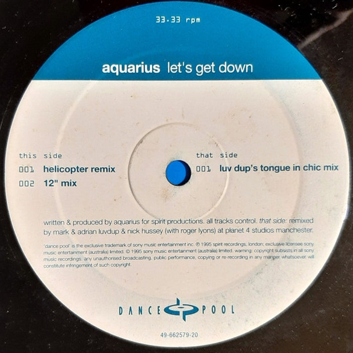 Aquarius – Let's Get Down (LP, Vinyl Record Album)