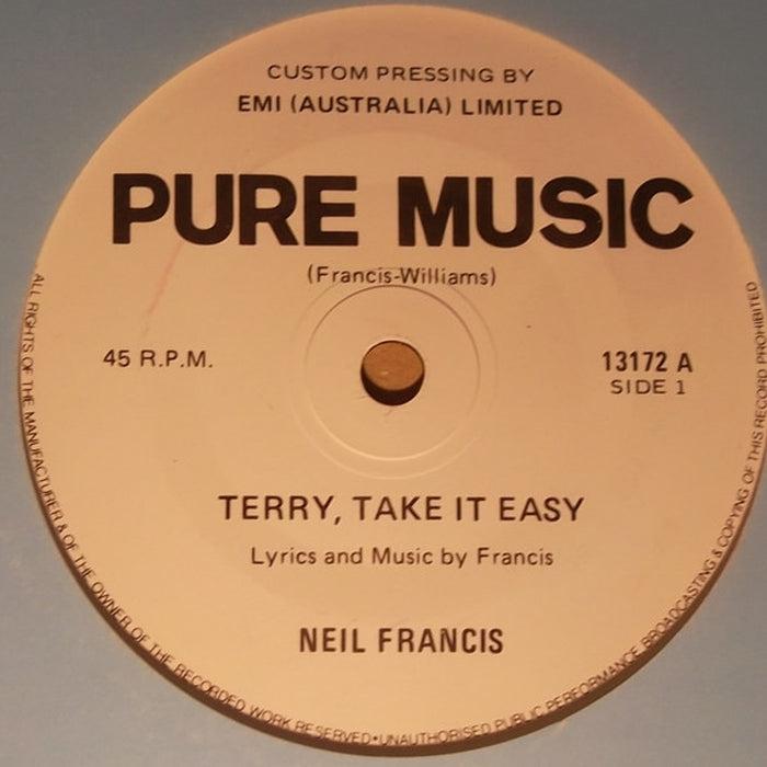 Neil Francis – Terry, Take It Easy (LP, Vinyl Record Album)