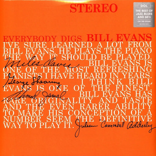 The Bill Evans Trio – Everybody Digs Bill Evans (LP, Vinyl Record Album)