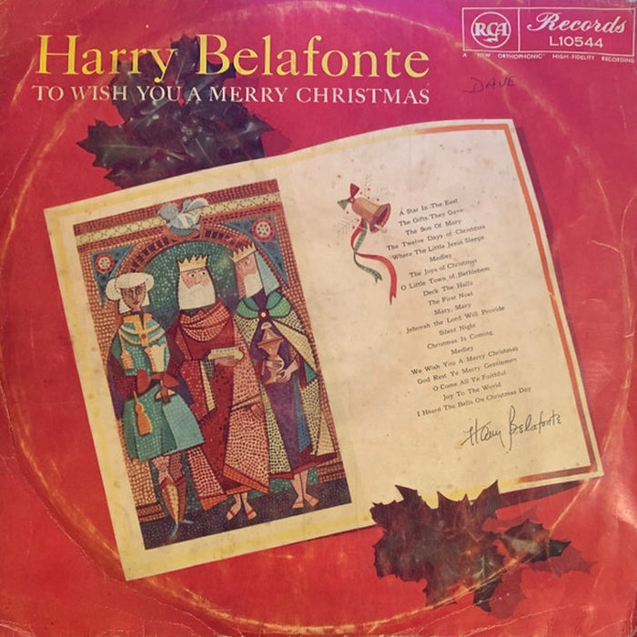 Harry Belafonte – To Wish You A Merry Christmas (LP, Vinyl Record Album)