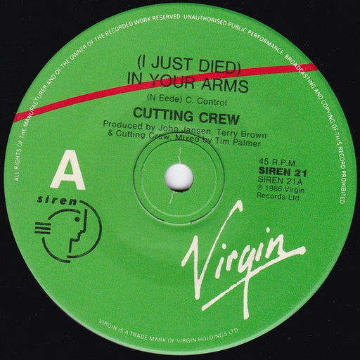 Cutting Crew – (I Just) Died In Your Arms (LP, Vinyl Record Album)