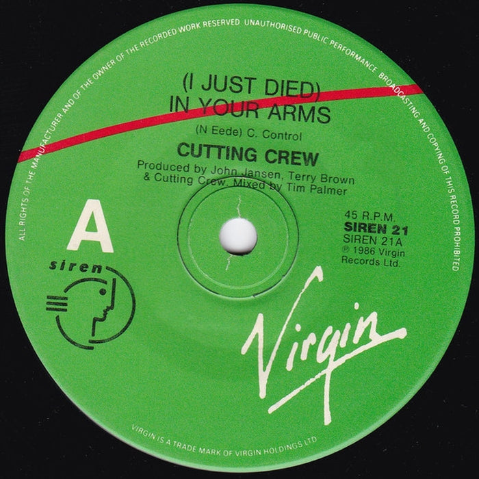 Cutting Crew – (I Just) Died In Your Arms (LP, Vinyl Record Album)