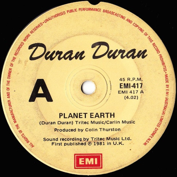 Duran Duran – Planet Earth (LP, Vinyl Record Album)