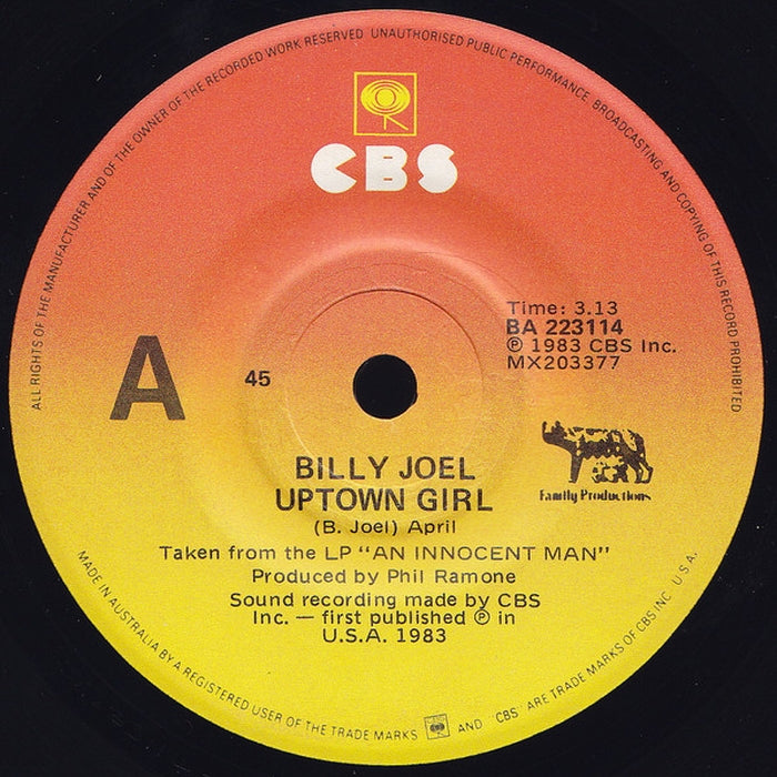 Billy Joel – Uptown Girl (LP, Vinyl Record Album)