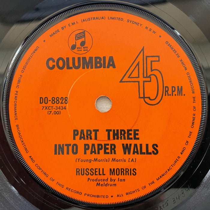 Russell Morris – Part Three Into Paper Walls (LP, Vinyl Record Album)