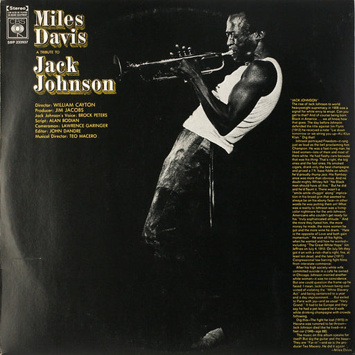 Miles Davis – A Tribute To Jack Johnson (LP, Vinyl Record Album)