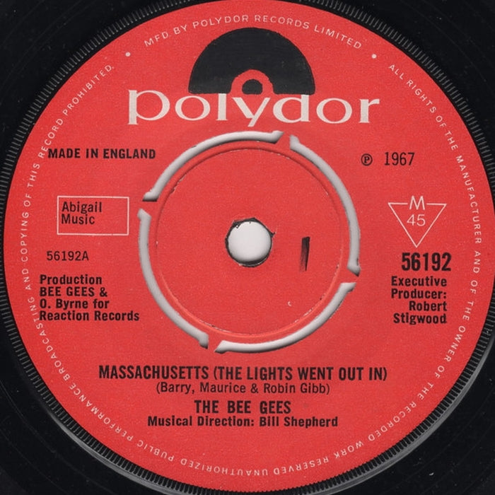 Bee Gees – Massachusetts (The Lights Went Out In) (LP, Vinyl Record Album)