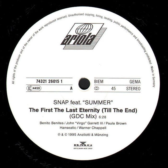 Snap!, Summer – The First The Last Eternity (Till The End) (LP, Vinyl Record Album)